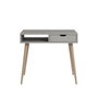 Hanah Home Mesa de Estudio Gris y Madera con Estantes